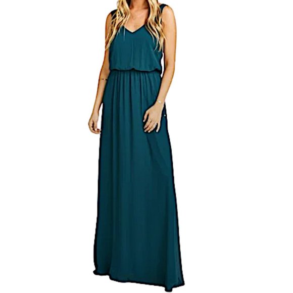 Show Me Your Mumu Hutch Green Kendall Maxi Dress NEW Size X-Small NWT - Picture 1 of 13